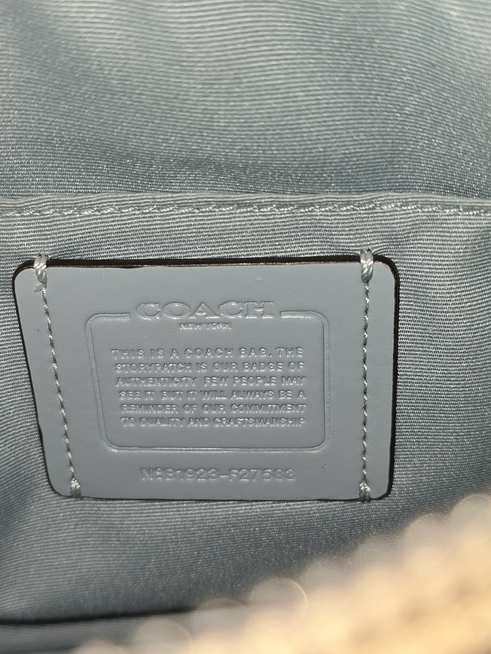 Coach Signature Dome Satchel in Light Blue and Beige